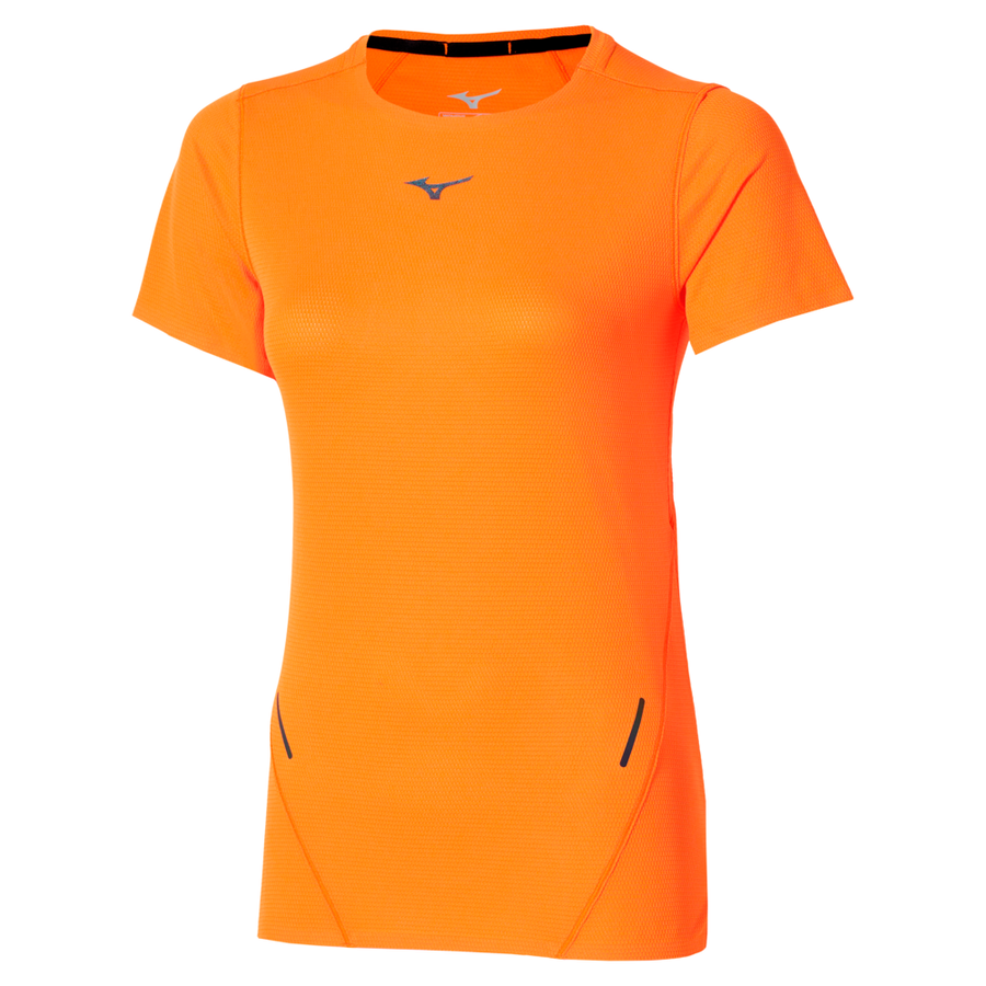 Mizuno Tech Light Dryaeroflow Short Sleeve Tee Tangelo